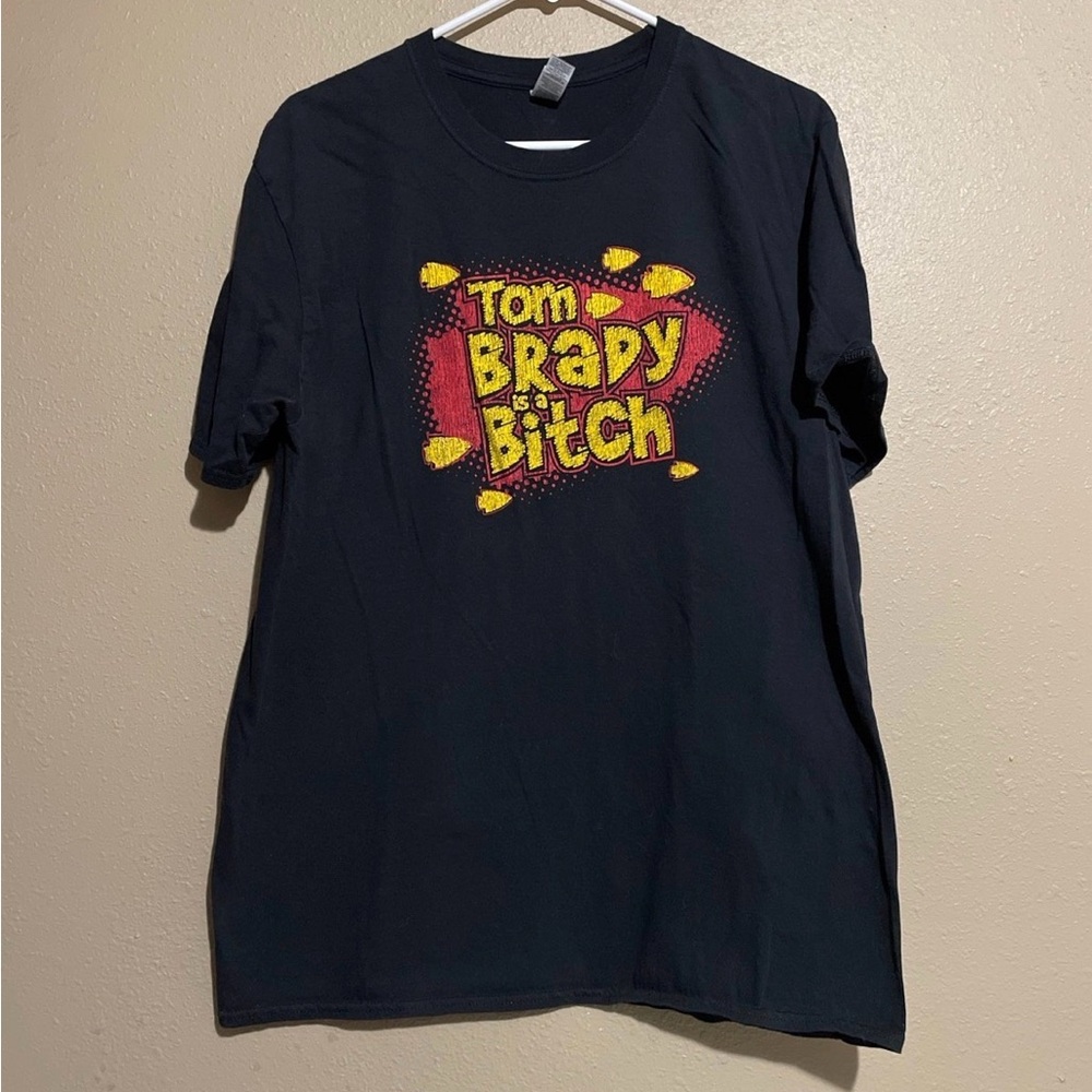 NFL Tom Brady Humor KC Chiefs Black T-Shirt Adult L